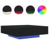vidaXL Kaffebord med LED Strip Lys Svart eik 100 x 100 x 31 cm