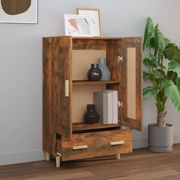 vidaXL Highboard r&oslash;kt eik 70x31x115 cm konstruert tre
