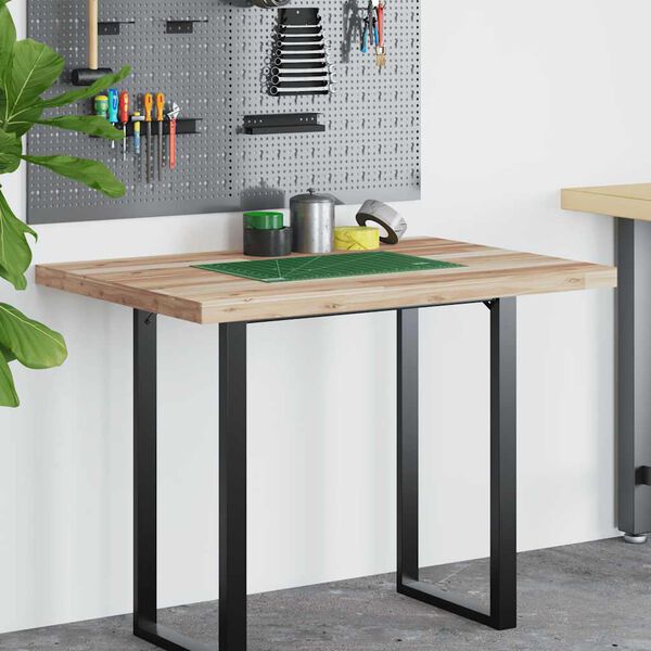 vidaXL Bordplate ubehandlet 80x70x4 cm heltre akasie