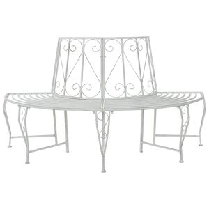 vidaXL Trebens 4-Antall seter 160 x 80 x 89 cm St&aring;l Antikk hvit
