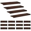 vidaXL Trappetrinn 16 stk. 90 x 30 x 2 cm M&oslash;rk brun Massiv b&oslash;ketre