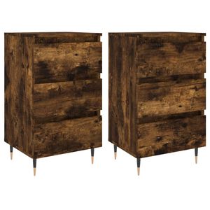 vidaXL Nattbord 2 stk r&oslash;kt eik 40x35x69 cm konstruert tre