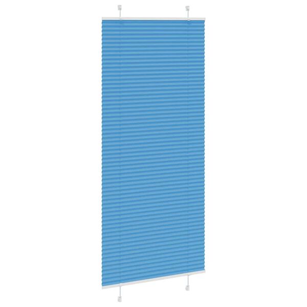 vidaXL Pliss&eacute;gardin Bl&aring; 95x200 cm Stoffbredde 94,4 cm Polyester