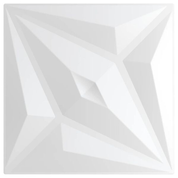 vidaXL Veggpaneler 48 stk hvit 50x50 cm XPS 12 m&sup2; stjerne