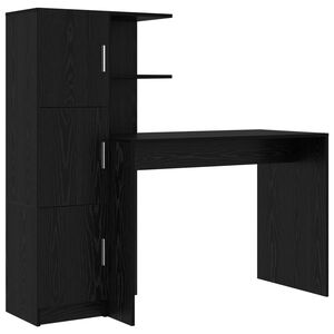vidaXL Skrivebord Svart Eik 133.5 x 50 x 124 cm 2 stk.