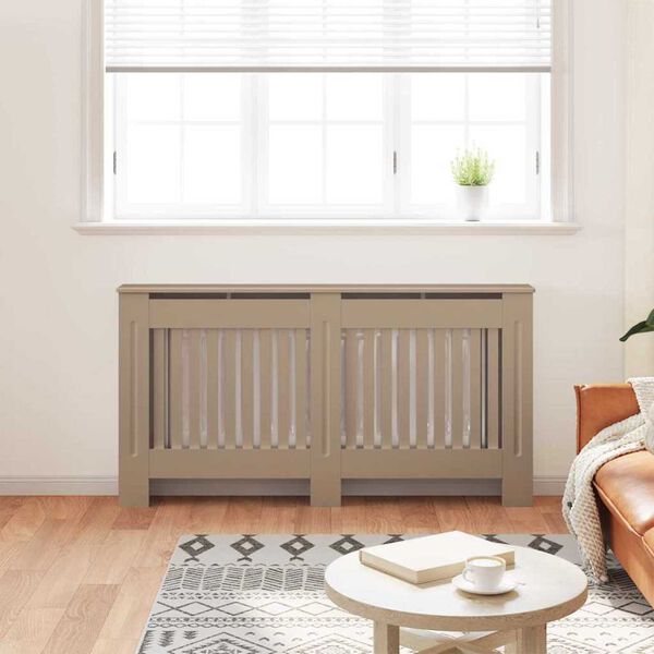vidaXL Radiator Deksel 2 pcs Brun 152 x 19 x 81,5cm Konstruert tre