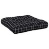 vidaXL Pallepute svart rutem&oslash;nster 58x58x10 cm oxfordstoff