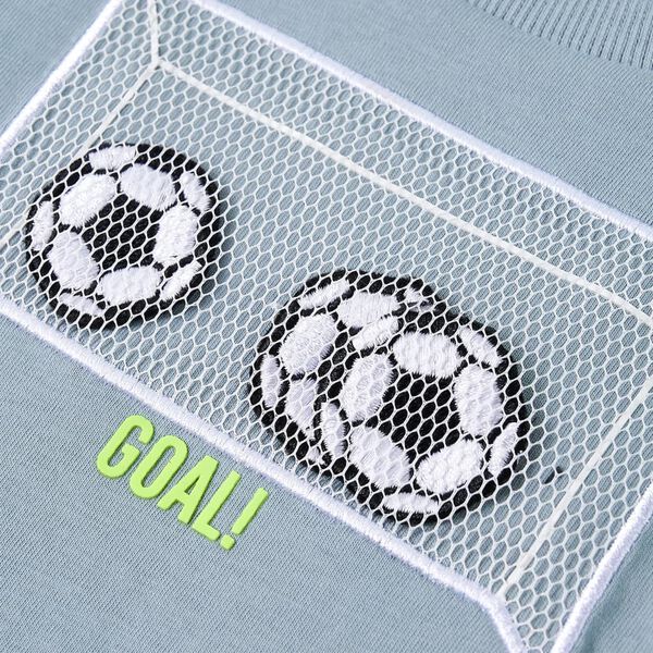 T-skjorte for barn med lange ermer lyseblå 128