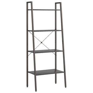 vidaXL Gulvhyller 4 etasjer svart 56x35x140 cm