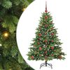 vidaXL Kunstig juletre med 150 LED med stativ gr&oslash;nn 120 cm PE og PVC