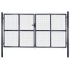 vidaXL Hageport av netting galvanisert st&aring;l 300x150 cm gr&aring;