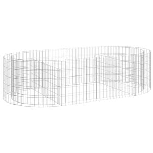 vidaXL Gabion h&oslash;ybed galvanisert jern 200x100x50 cm