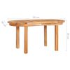 vidaXL Bananformet hagesofagruppe 3 deler heltre teak