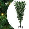 vidaXL Opp-ned Kunstig Forbelyst Juletrau med Kule Sett gr&oslash;nn 150 cm