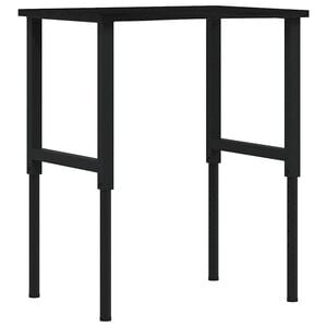 vidaXL Arbeidsbenk m&oslash;rkebrun 80x60x(71,5-98) cm heltre eik