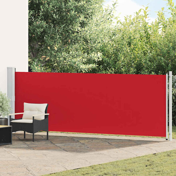 vidaXL Uttrekkbar sidemarkise 140x600 cm r&oslash;d