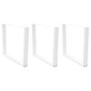 vidaXL Spisebordben V-formet 3 stk hvit 100x(72-73,3) cm st&aring;l