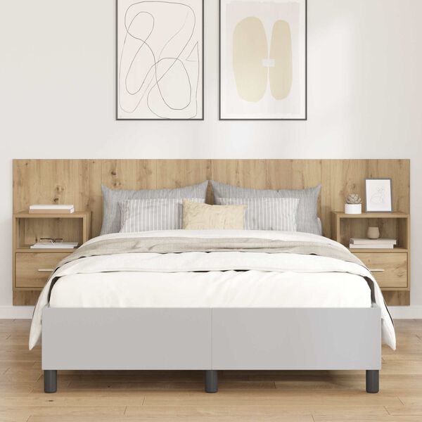 vidaXL Hodegjerde Med Skap med skuff 3 pcs Artisan Eik Konstruert tre