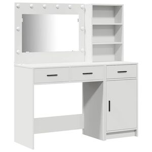 vidaXL Sminkebord 2 stk. Hvit 78,5 x 41 x 135 cm Konstruert tre