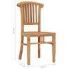 vidaXL Hagespisestue 9 deler heltre teak