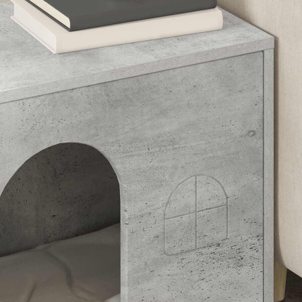 vidaXL Katt Hus Betong 51 x 30 x 52 cm Konstruert tre