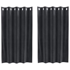 vidaXL Blendingsgardiner 2 stk. M&oslash;rkegr&aring; 140 x 140 cm Fl&oslash;yel