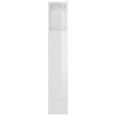 vidaXL Sengegavlskap høyglans hvit 180x18,5x104,5 cm
