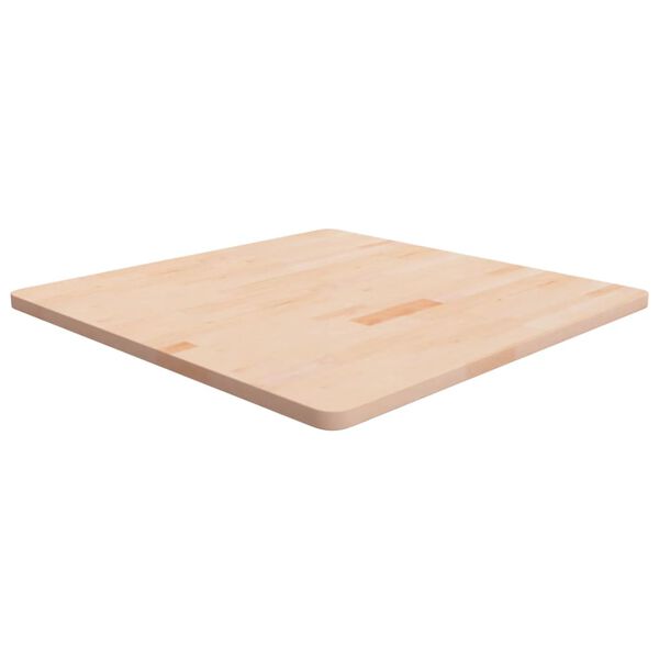 vidaXL Firkantet bordplate 80x80x2,5 cm ubehandlet heltre eik