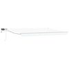 vidaXL Manuell utvidbar markise med LED-lamper Hvit 5 x 3 m