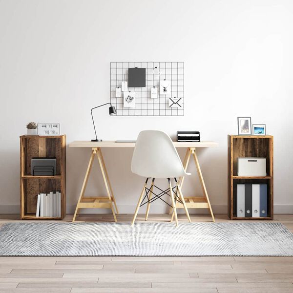 vidaXL TV-benksett 2 pcs Gamle tre 37 x 35 x 72 cm Konstruert tre