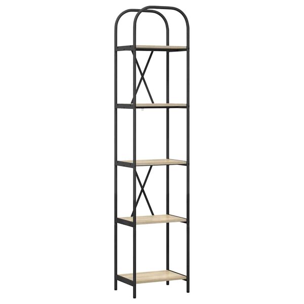 vidaXL Bokhylle Sonoma eik 40 x 30 x 183 cm Konstruert tre