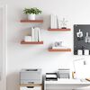 vidaXL Vegghylle Veggmontert 4 pcs R&oslash;d 40 x 23,5 x 4 cm Konstruert tre