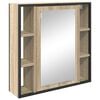 vidaXL Speilskap Sonoma eik 60 x 16 x 60 cm Konstruert tre