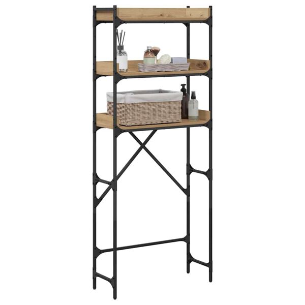 vidaXL Vaskemaskinhylle Artisan Eik 67 x 25 x 163 cm Konstruert tre