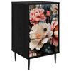 vidaXL Nattbordskap BORNE Svart eik 36 x 33 x 61 cm Konstruert tre