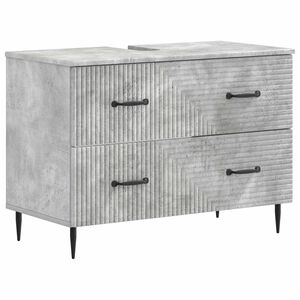 vidaXL Baderomsvaskeskap HAARLEM Betonggr&aring; 82 x 41 x 58,5 cm