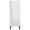vidaXL Skjenk høyglans hvit 34,5x32,5x90 cm konstruert tre
