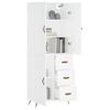 vidaXL Highboard hvit 69,5x34x180 cm konstruert tre