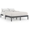 vidaXL Sengeramme gr&aring; heltre 180x200 cm Super King