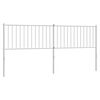 vidaXL Utskiftbar sengegavl i metall hvit 193 cm