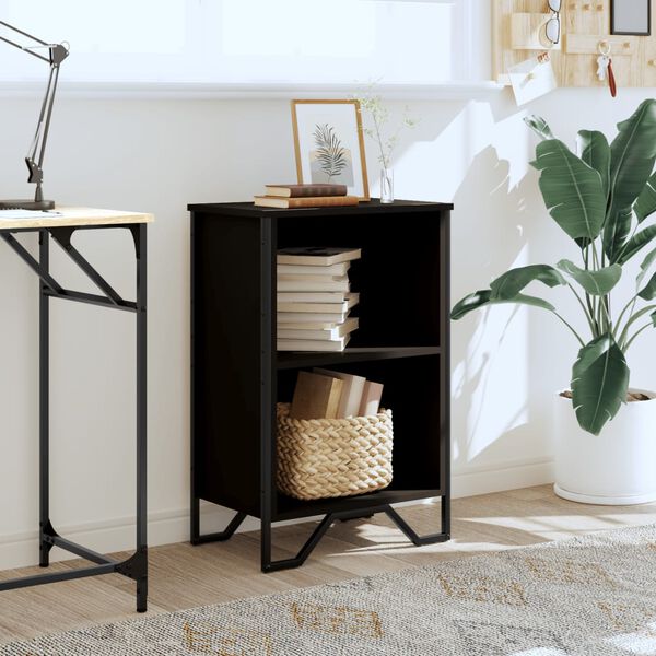 vidaXL Bokhylle svart 50x31x74,5 cm konstruert tre