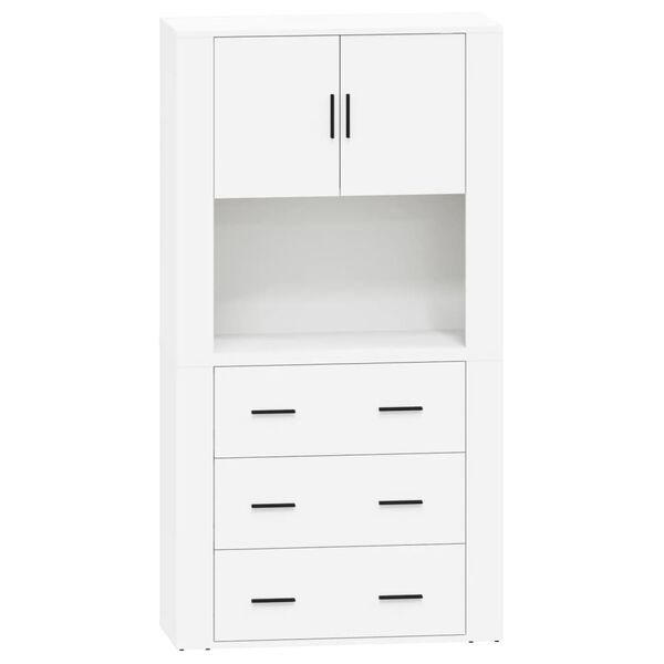 vidaXL Highboard hvit konstruert tre