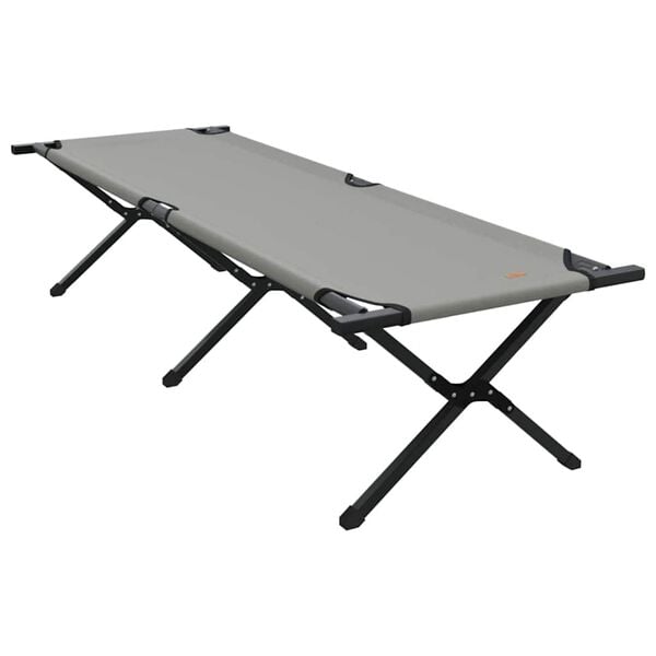 vidaXL Sammenleggbar camping seng Grå 193 x 69 x 45 cm Oxford-stoff