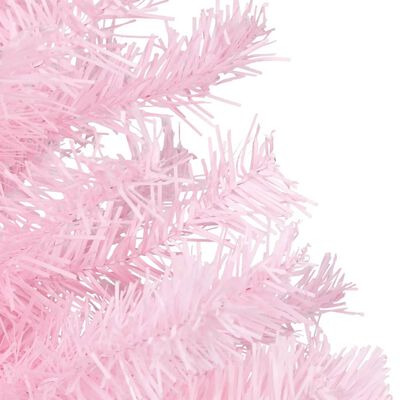 vidaXL Kunstig juletre med LED og stativ 120 cm PVC rosa