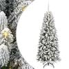 vidaXL Kunstig juletre Hvit 180 cm PVC og plast og st&aring;l og PE