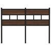 vidaXL Utskiftbar sengegavl brun eik 120 cm st&aring;l og konstruert tre