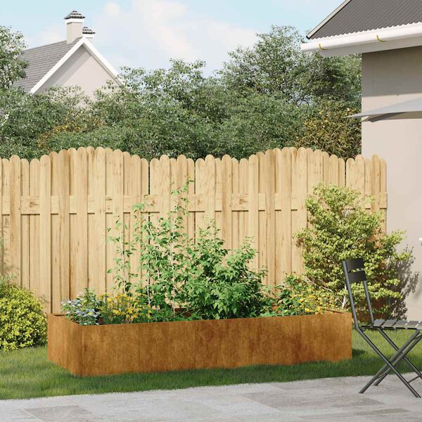 vidaXL Plantekasse rust 200x80x40 cm forvitringsstål