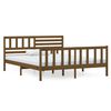vidaXL Sengeramme honningbrun 135x190 cm Double heltre