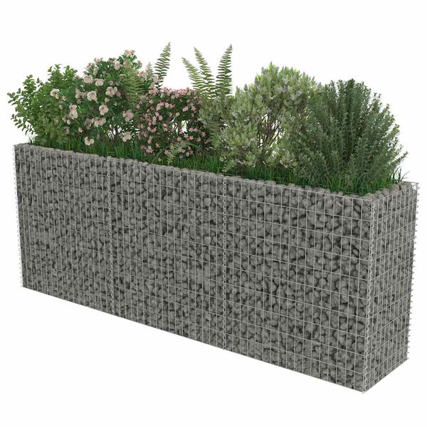 vidaXL Gabion høybed galvanisert stål 270x50x100 cm