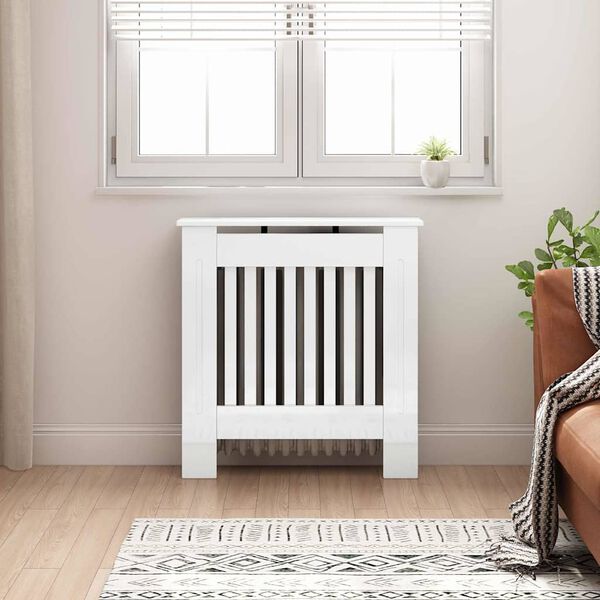 vidaXL Radiator Deksel H&oslash;yglanset hvit 78 x 19 x 81,5 cm